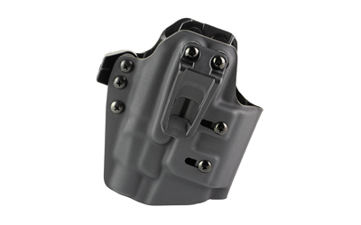 Black Kydex handgun holster with belt clip