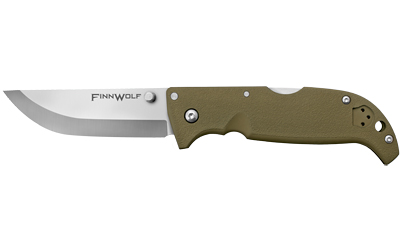 Olive green folding pocket knife with stainless blade