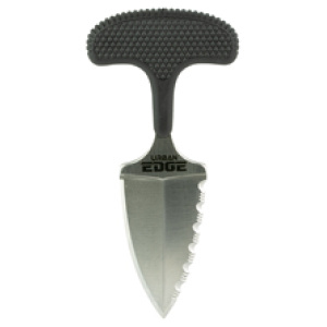 T-shaped handle knife with serrated edge