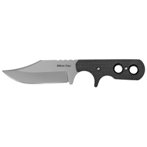Mini-Tac tactical knife with black textured handle