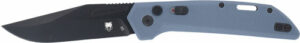 Compact folding knife with blue handle