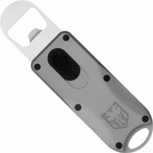 COBRATEC OTF BOTTLE OPENER - GREY 4.62" OAL W/LANYARD LOOP