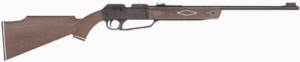 Lever action rifle with wooden stock