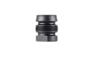 Black threaded connector for machinery use.