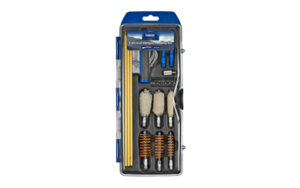 Gun cleaning kit with brushes and rods