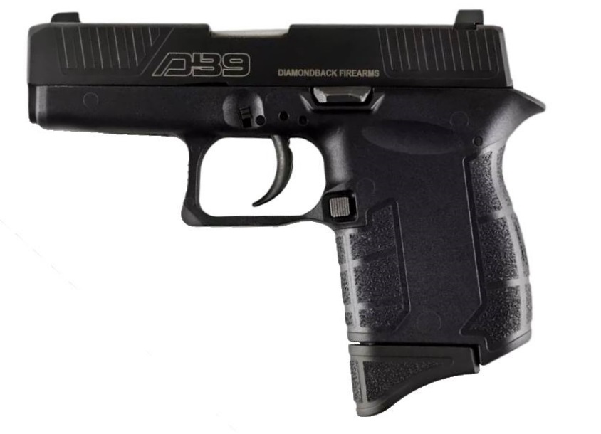 Diamondback DB9 Gen4 Handgun 9mm Luger 6rd Magazine(1) 3.1" Stainless Steel Barrel Black Frame
