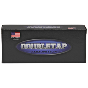 Box of Doubletap Ammunition, USA flag displayed