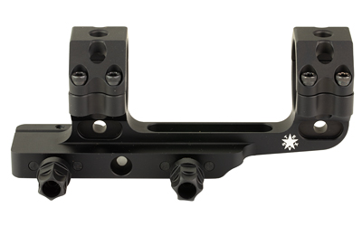 Black tactical scope mount with dual rings