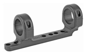 Gray metal scope mount with dual rings