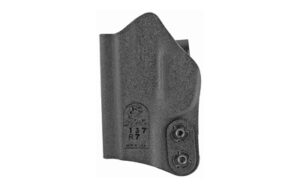 Black Kydex handgun holster with belt clip
