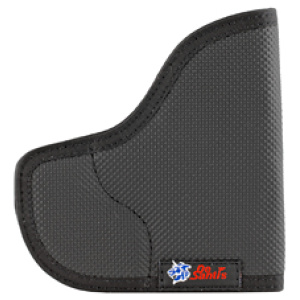 Gray pistol holster with textured surface