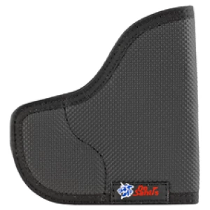 Gray pistol holster with textured surface