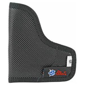 Black pocket holster for handguns
