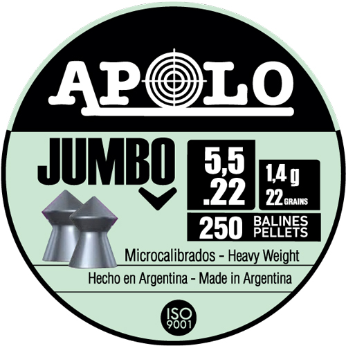 Hatsan Apolo Jumbo Air Rifle Pellets 22 Cal 22 gr 250/ct