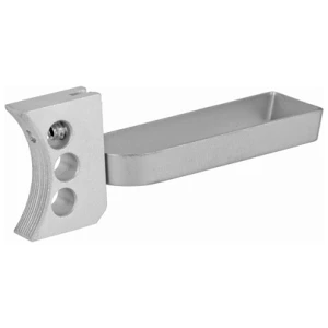 Silver metal bracket with three holes