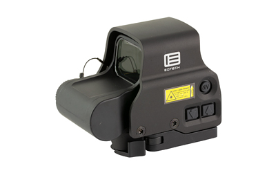 Black holographic weapon sight on white background