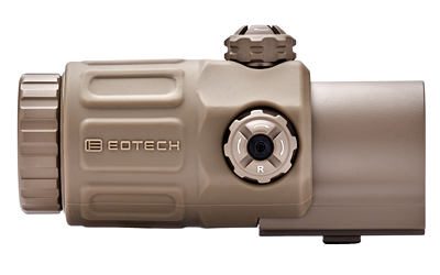 Tan EOTech rifle magnifier optic side view
