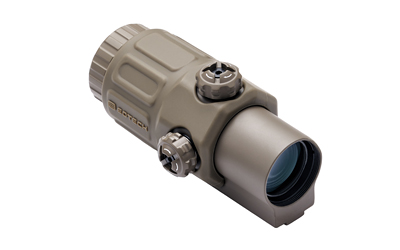 Compact tan tactical rifle optic sight