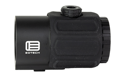 Black EOTech rifle scope magnifier side view