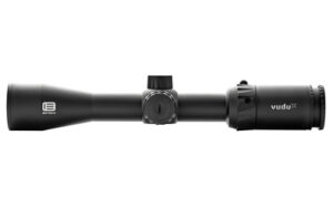 Black rifle scope isolated on white background