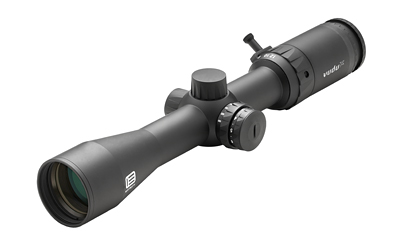 Black rifle scope isolated on white background