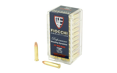 Fiocchi ammunition box with rifle cartridges displayed