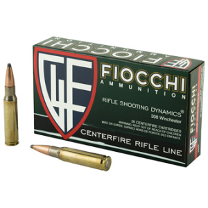 Fiocchi Field Dynamics Rifle Ammunition .308 Win. 165 gr PSP 2700 fps 20/ct