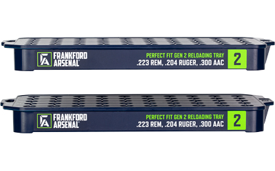 Frankford Arsenal reloading trays for ammunition cartridges.