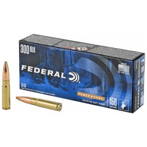 Federal Power-Shok 300 BLK ammo box and cartridges