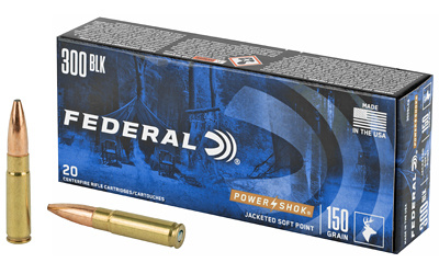 Federal Power-Shok 300 BLK ammo box and cartridges