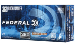 Federal 360 Buckhammer 180 grain ammo box