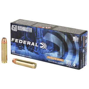 Federal .450 Bushmaster ammunition box and cartridges