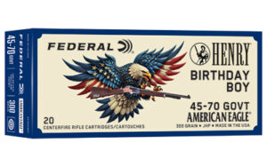 Federal Henry 250th Anniversary Rifle Ammunition .45-70 Govt 300gr HP 1850 fps 20/ct