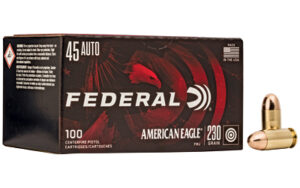 American Eagle Handgun Ammunition .45 ACP 230 gr FMJ 890 fps 100/ct