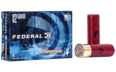 Federal Power-Shok Rifled Slug 12 ga 3" MAX 1 1/4 oz Slug 1600 fps - 5/box