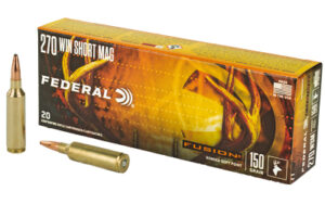 Federal Fusion 270 WSM ammunition box and cartridges