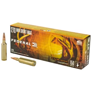 Federal Fusion 270 WSM ammunition box and cartridges