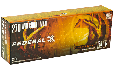 Federal Fusion 270 Win Short Mag ammunition box