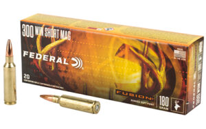 Federal Fusion 300 Win Short Mag ammunition box