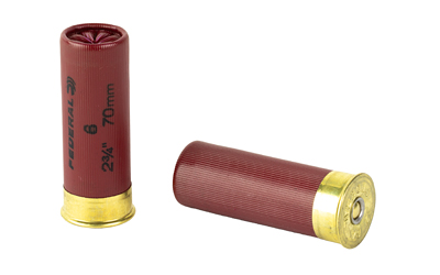 Red shotgun shells on white background