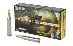 Federal Premium 300 Win Mag ammunition box and cartridges