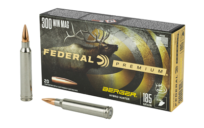 Federal Premium 300 Win Mag ammunition box and cartridges