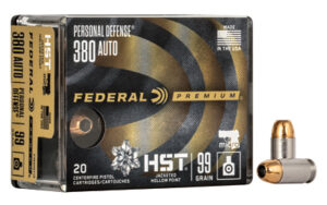 Federal Personal Defense Handgun Ammunition .380 ACP 99 gr HST 20/box