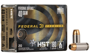 FEDERAL PREMIUM 40 SW 180GR - HST JHP 20RD 10BX/CS