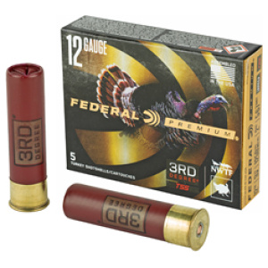 Federal 3rd Degree Shotshell 12ga 3-1/2 2oz  1250 fps  #5/#6 & #7 5/ct