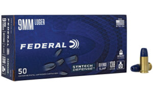 Federal Syntech Defense Handgun Ammunition 9mm Luger 138 gr. SJHP 1050 fps 50/ct