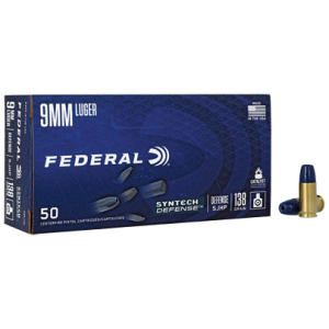 Federal Syntech Defense Handgun Ammunition 9mm Luger 138 gr. SJHP 1050 fps 50/ct