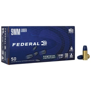 Federal Syntech Defense Handgun Ammunition 9mm Luger 138 gr. SJHP 1050 fps 50/ct