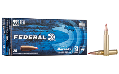 Federal .223 Remington ammunition box and bullet