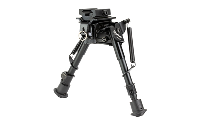 Adjustable tactical rifle bipod on white background